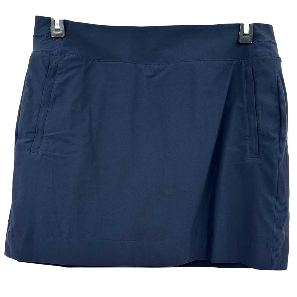 Athleta Size 14 Skort Short Skirt Dark Blue Tennis Golf Pickleball Pockets